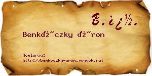 Benkóczky Áron névjegykártya